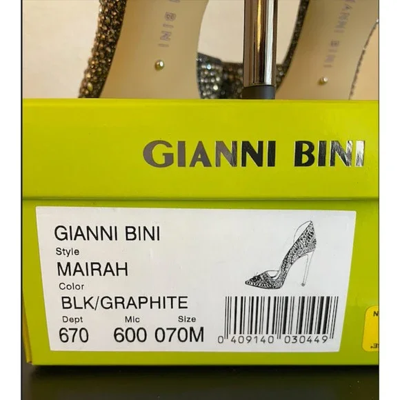 Gianni Bini (Worn ONCE) Mairah Studded Sparkly Heels - Sz 7 - Picture 11 of 12